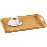 Bamboe Houten Dienblad 31 X 48 Cm Met Opstaande Rand - Dranken Serveren - Serveerbladen/dienbladen Van Hout