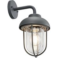Led Tuinverlichting - Tuinlamp - Trion Dereuri - Wand - E27 Fitting - Antraciet - Aluminium