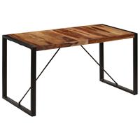 vidaXL Eettafel 140x70x75 cm massief sheeshamhout