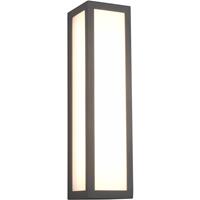 Led Tuinverlichting - Wandlamp Buitenlamp - Trion Ficco - 10w - Warm Wit 3000k - Rechthoek - Mat Antraciet - Aluminium