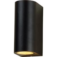 Led Tuinverlichting - Buitenlamp - Sanola Hoptron Xl - Gu10 Fitting - Rond - Mat Zwart - Aluminium