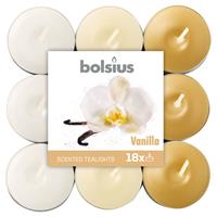 Bolsius Geurkaarsen Theelicht Vanilla Bruin/wit 18 Stuks