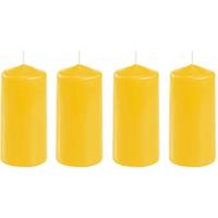 4x Stuks Stompkaars Goudgeel 10 X 5 Cm - Home Basics Sfeer Kaarsen