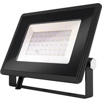 Led Bouwlamp 50 Watt - Led Schijnwerper - Aigi Iglo - Natuurlijk Wit 4000k - Waterdicht Ip65 - Mat Zwart - Aluminium