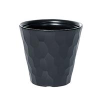 Kunststof Rocka Bloempot/plantenpot Antraciet 40 X 37 Cm - 27 Liter - Ronde Bloempotten