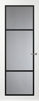 Svedex Binnendeuren Front FR515 Wit Zwart, Blank glas
