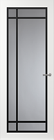Svedex Binnendeuren Front FR514 Wit Zwart, Blank glas