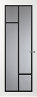 Svedex Binnendeuren Front FR508 Wit Zwart, Blank glas