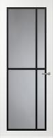 Svedex Binnendeuren Front FR503 Wit Zwart, Blank glas