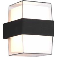 Led Tuinverlichting - Wandlamp Buitenlamp - Trion Mollo Up And Down - 4w - Warm Wit 3000k - 1-lichts - Rond - Mat