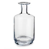 Bloemenvaas Flesvorm Van Glas 17 X 28 Cm - Glazen Transparante Vazen