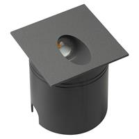 Mantra LED inbouwlamp Aspen IP65, hoekig, donkergrijs