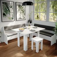 Yomonda Eckbankgruppe Roman Weiß 180x180cm Esszimmergruppe Eckbank Sitzgruppe weiß