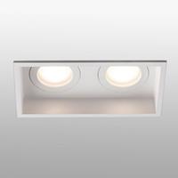 FARO BARCELONA Inbouwlamp Hyde, 2-lamps IP44 in wit