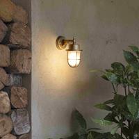 FARO BARCELONA Buitenwandlamp Nahir v. messing zeewaterbestendig