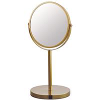 Praxis Make-up spiegel rond 3x vergrotend staand goud Ø17cm