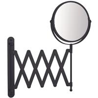 Praxis Make-up spiegel rond 3x vergrotend uittrekbaar zwart Ø15cm