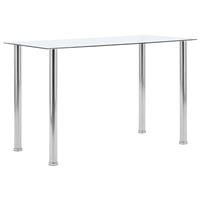 VidaXL Eettafel 120x60x75 cm gehard glas transparant