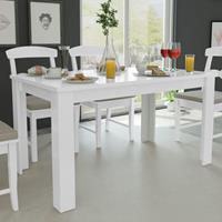 vidaXL Eettafel 140x80x75 cm wit - vidaXL