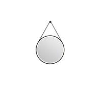 Praxis Spiegel Barber rond met verlichting touch sensor en spiegelverwarming zwart Ø60cm