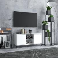 vidaXL Tv-meubel met metalen poten 103,5x35x50 cm wit