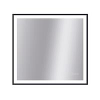 Praxis Spiegel Swann rechthoek met ledverlichting touch en spiegelverwarming zwart 75x80cm