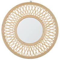 Beliani Bacata - Wandspiegel-lichte Houtkleur-bamboehout