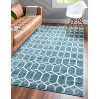 Home24 Laagpolig vloerkleed Titan Trellis I, Top Square
