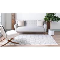Home24 Laagpolig vloerkleed Titan Trellis I, Top Square