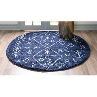 Myflair Möbel & Accessoires Hochflor-Teppich "Temara Shag", rund, 51 mm Höhe, gewebt, Scandi Design, ideal im Wohnzimmer & Schlafzimmer