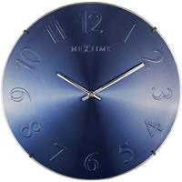 NeXtime Wandklok  Ø35 Dome Glas Blauw