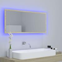 VIDAXL LED-Badspiegel Sonoma-Eiche 100x8,5x37 cm Spanplatte