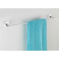 Turbo-Loc Edelstahl Badetuchstange Uno Quadro, rostfrei, Befestigen ohne bohren - Platte, Stange: Chrom, Steg: Chrom - 