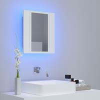 vidaXL Badkamerkast met spiegel en LED 40x12x45 cm wit