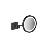 Hansgrohe Addstoris make-up spiegel led 3x vergroting mat zwart