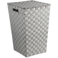 5Five Wasmand gevlochten Rotan - grijs - 57 liter - 33 x 33 x 53 cm et deksel - Wasmanden