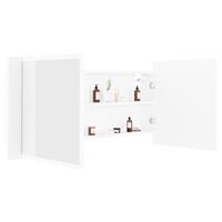 VIDAXL LED-Bad-Spiegelschrank Weiß 100x12x45 cm