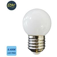 Enzo EDM LED kogellamp EDM E27 1,5W wit 6400K LED8102
