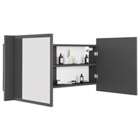 VIDAXL LED-Bad-Spiegelschrank Grau 100x12x45 cm