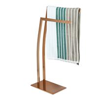 RELAXDAYS Handtuchhalter WIMEDO eckig H x B x T: ca. 80 x 32 x 20 cm freistehender Handtuchständer mit 2 Handtuchstangen und einem eckigen Standfuß