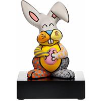 GOEBEL PORZELLAN GMBH Goebel Figur Romero Britto - Grey Rabbit, Dekofigur, Hase, Pop Art, Porzellan, Bunt, 23 cm, 66452891