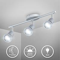 B.K.LICHT LED Deckenleuchte Wohnzimmer schwenkbar GU10 Metall Decken-Spot Neutralweiß Spot