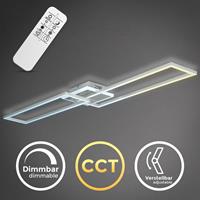 B.K.LICHT LED Deckenleuchte CCT Rahmenleuchte schwenkbar dimmbar Timer Nachtlicht 40W Alu