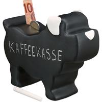 RELAXDAYS Spardose, Hund, Keramik mit Tafellack, mit Kreide, Sparschwein zum Beschriften, HBT: 17 x 8,5 x 20 cm, schwarz