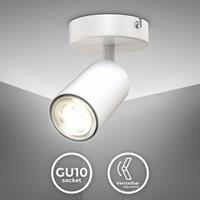 B.K.LICHT LED Spotleuchte Wand schwenkbar Retro weiß GU10 Deckenlampe Flur Schlafzimmer