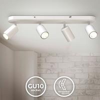 B.K.LICHT LED Spotleuchte schwenkbar Retro weiß GU10 Deckenlampe Flur Schlafzimmer Spot