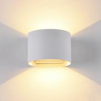 MAYTONI DECORATIVE LIGHTING LED Wandleuchte außen, weiß, Metallrahmen, up and down, einstellbarer Lichtstrahl, 6W 220-240 V
