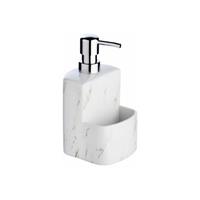 WENKO Dispenser voor afwasmiddel Festival marmer Keramiek met stevig softtouch-oppervlak, 380 ml