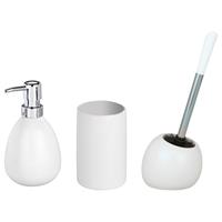 Wenko Bad-Accessoire-Set Polaris White, 3-teilig, Keramik - Weiß - 