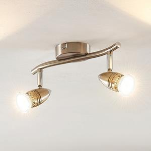 ELC Kalean LED-Deckenstrahler, nickel, 2-flammig - 